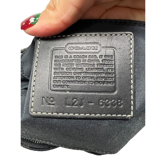 Coach Y2K Signature 2003 Vintage Black On Black Logo Crossbody Bag - L2J-6338 - Picture 9 of 16